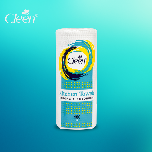 Cleen Kitchen Towel ( 100 Sheets ) ( Pack of 12 )